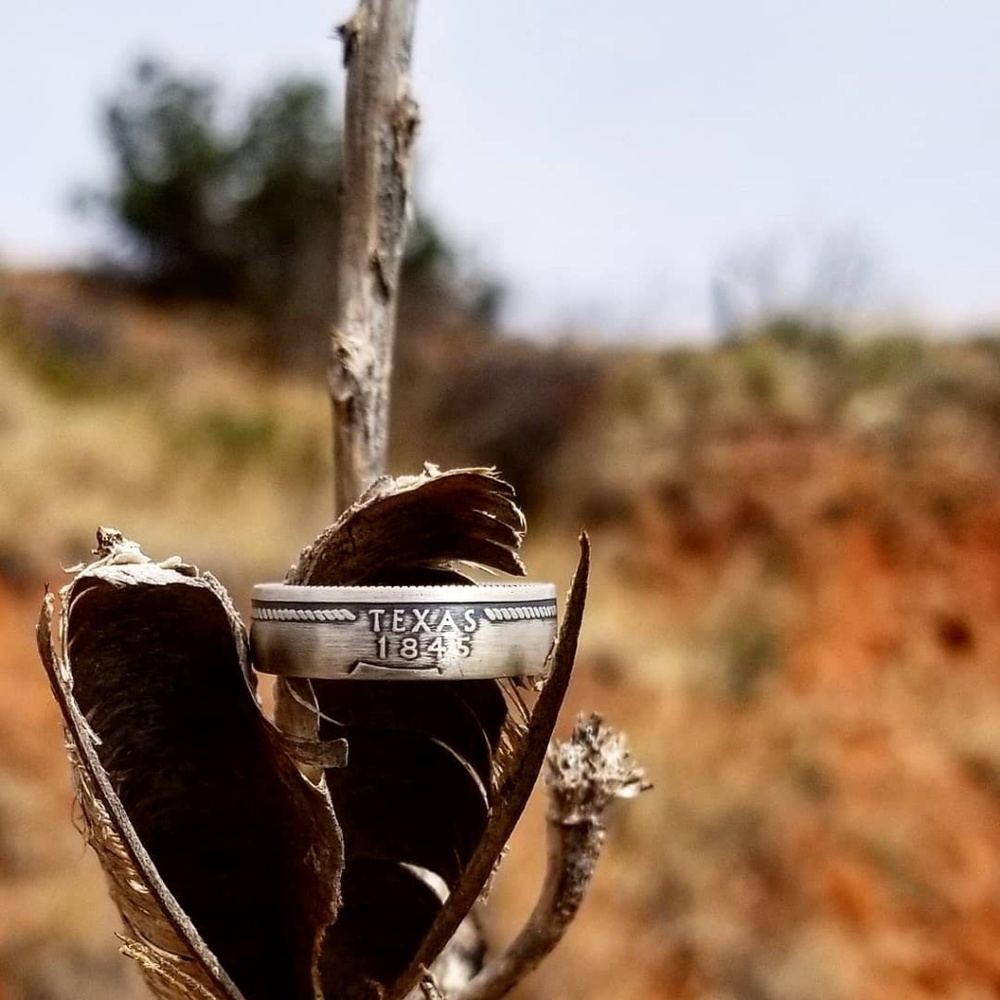 90% Silver State Quarter Coin Ring